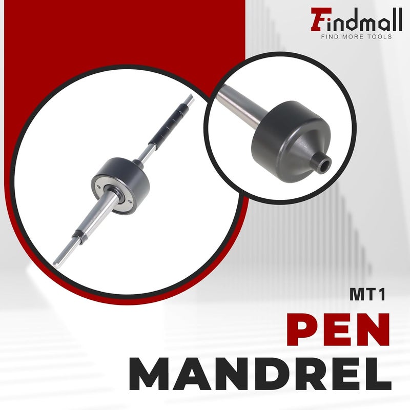 findmall Turning Tools, Pen Mandrel Pen Turning Mandrel 1MT Fit for Turning Machine - Image 3